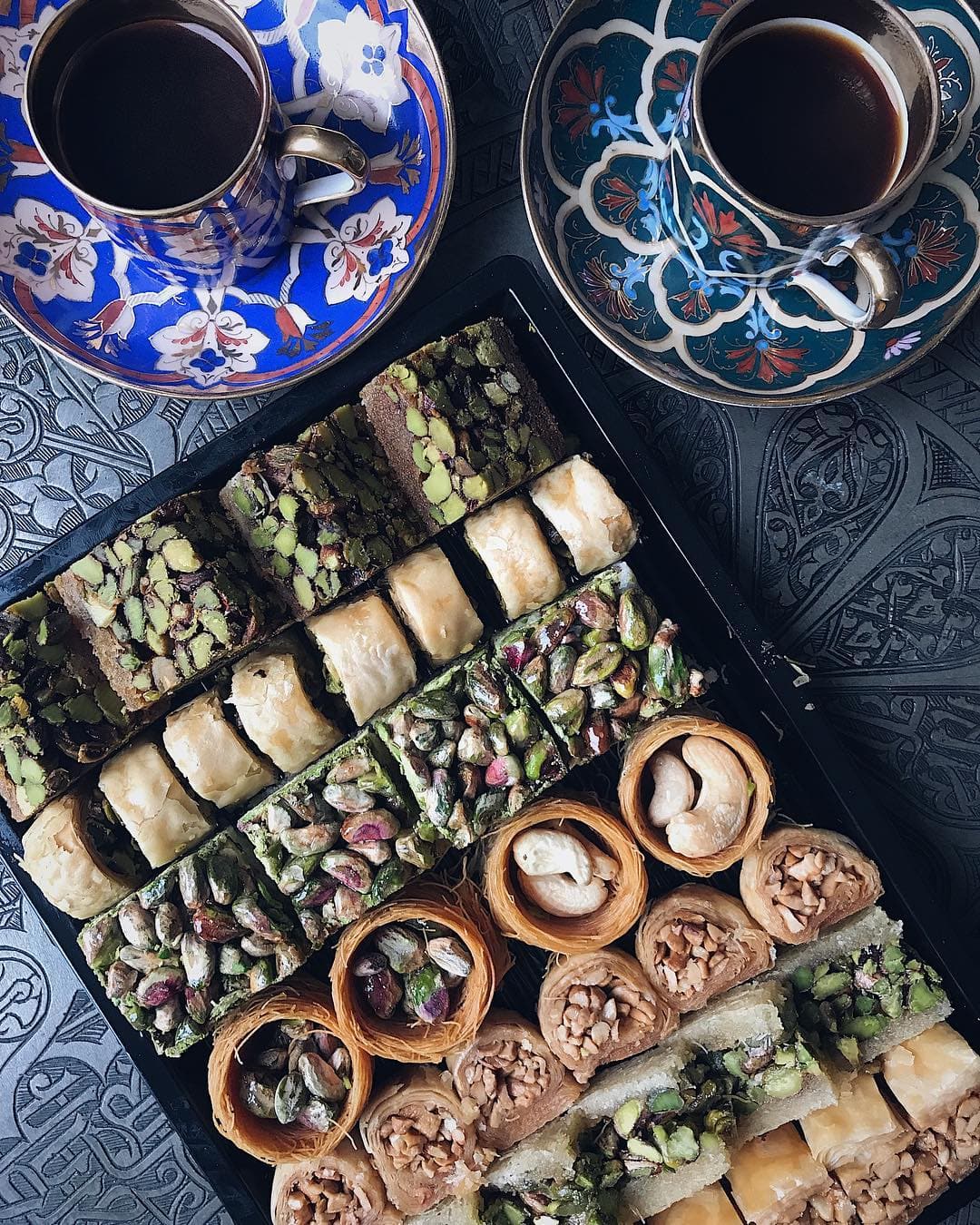 A selection of pastries at Konditorei Damaskus in Berlin