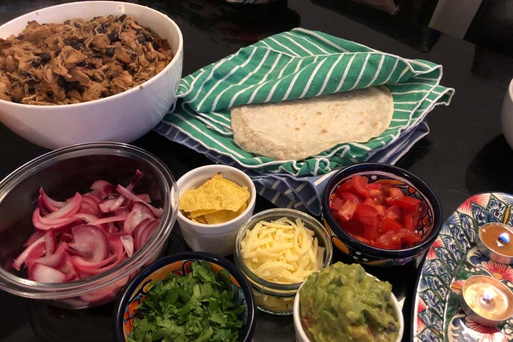 Flour tortillas and tacos al carbon from Texas