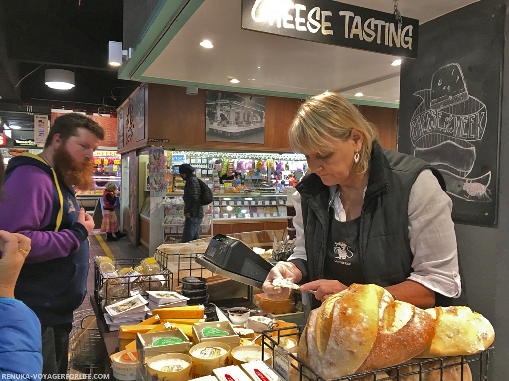 Cheese tasting at Adelaide Central Market