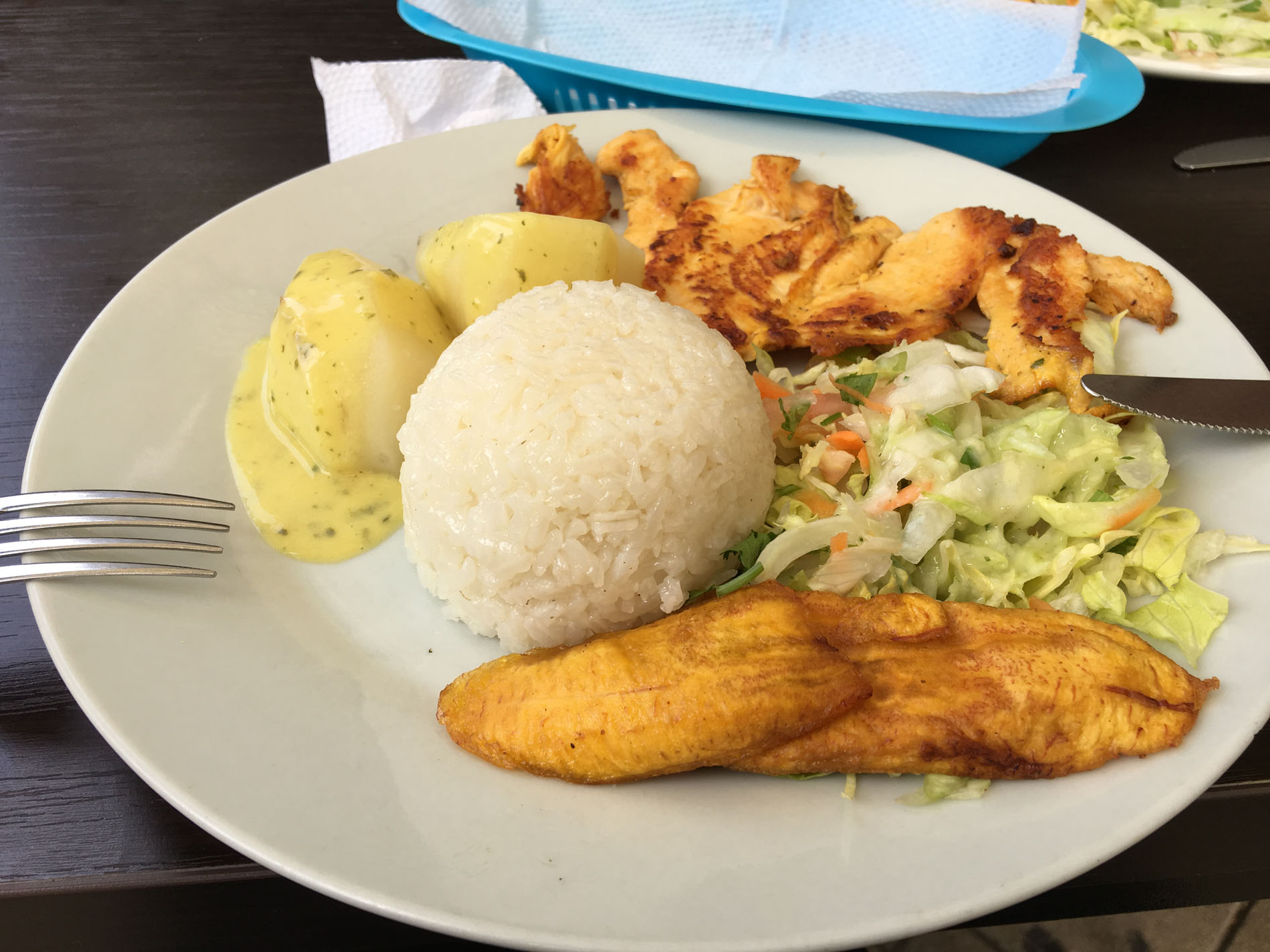 A plate of Medellin food