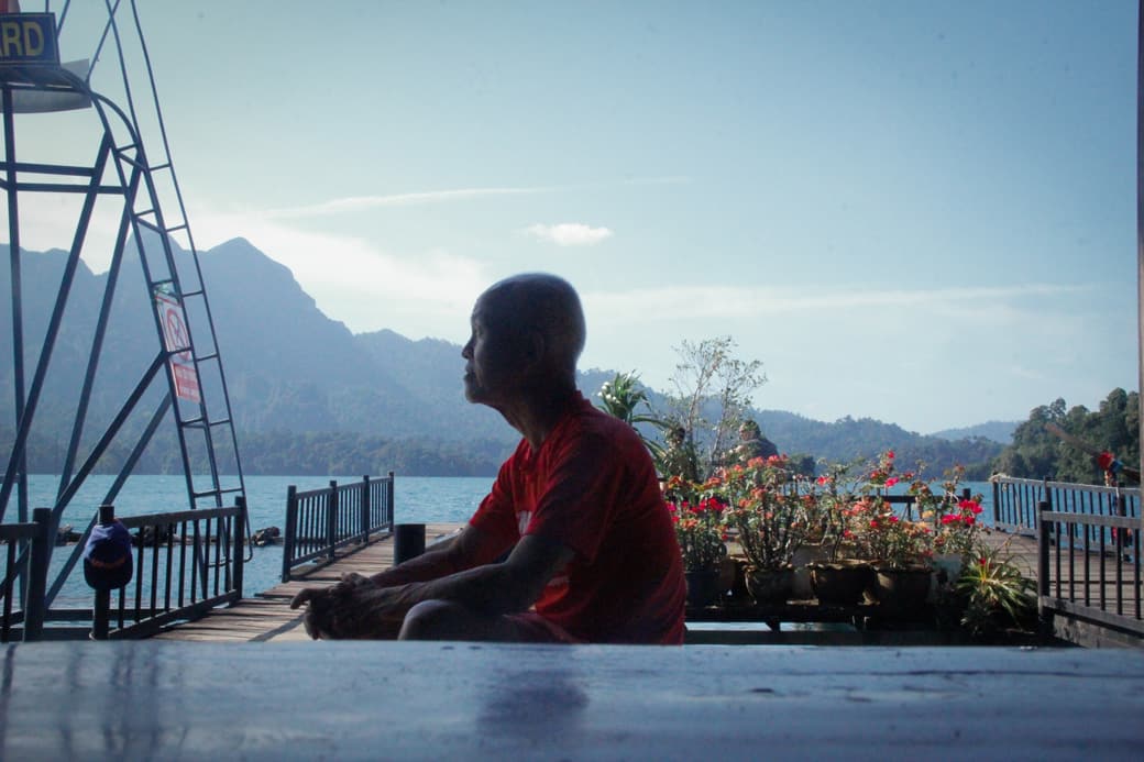 Dad at Cheow Lan Lake