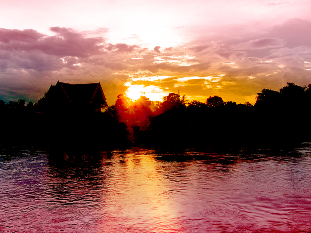 Sunset at Don Khon