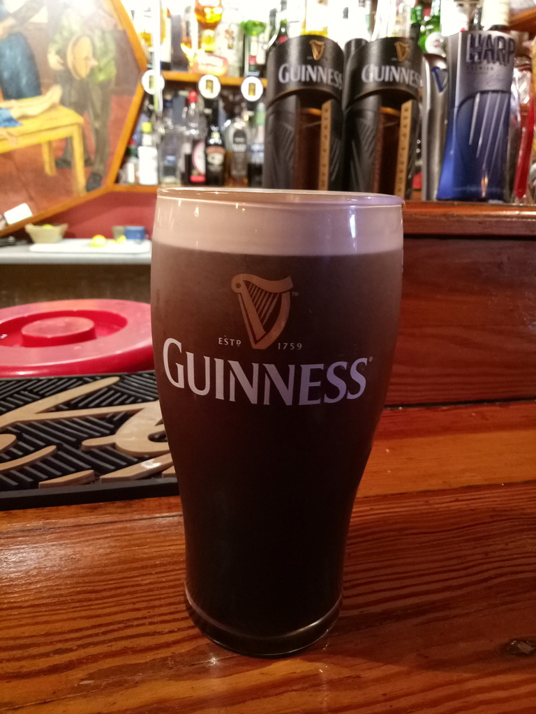 A pint of Guinness in Ireland