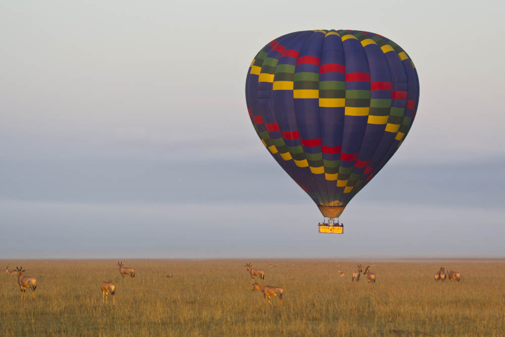 Hot-air ballooning over the Serengeti, Tanzania