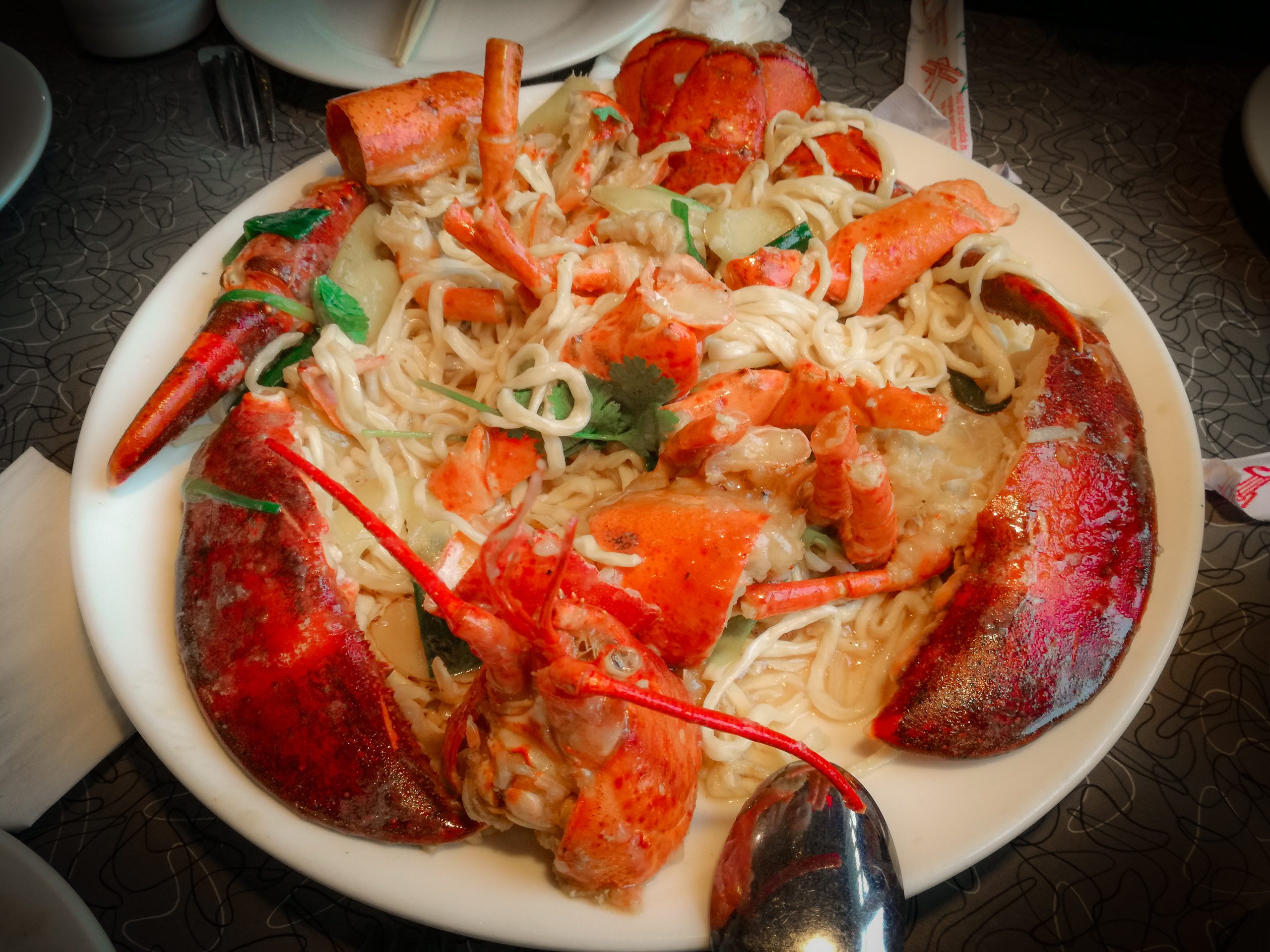 Lobster noodle in Pike Place Chinese Cuisine, Seattle