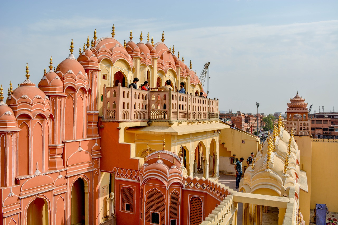 Scenes of City Palace in Jaipur, India