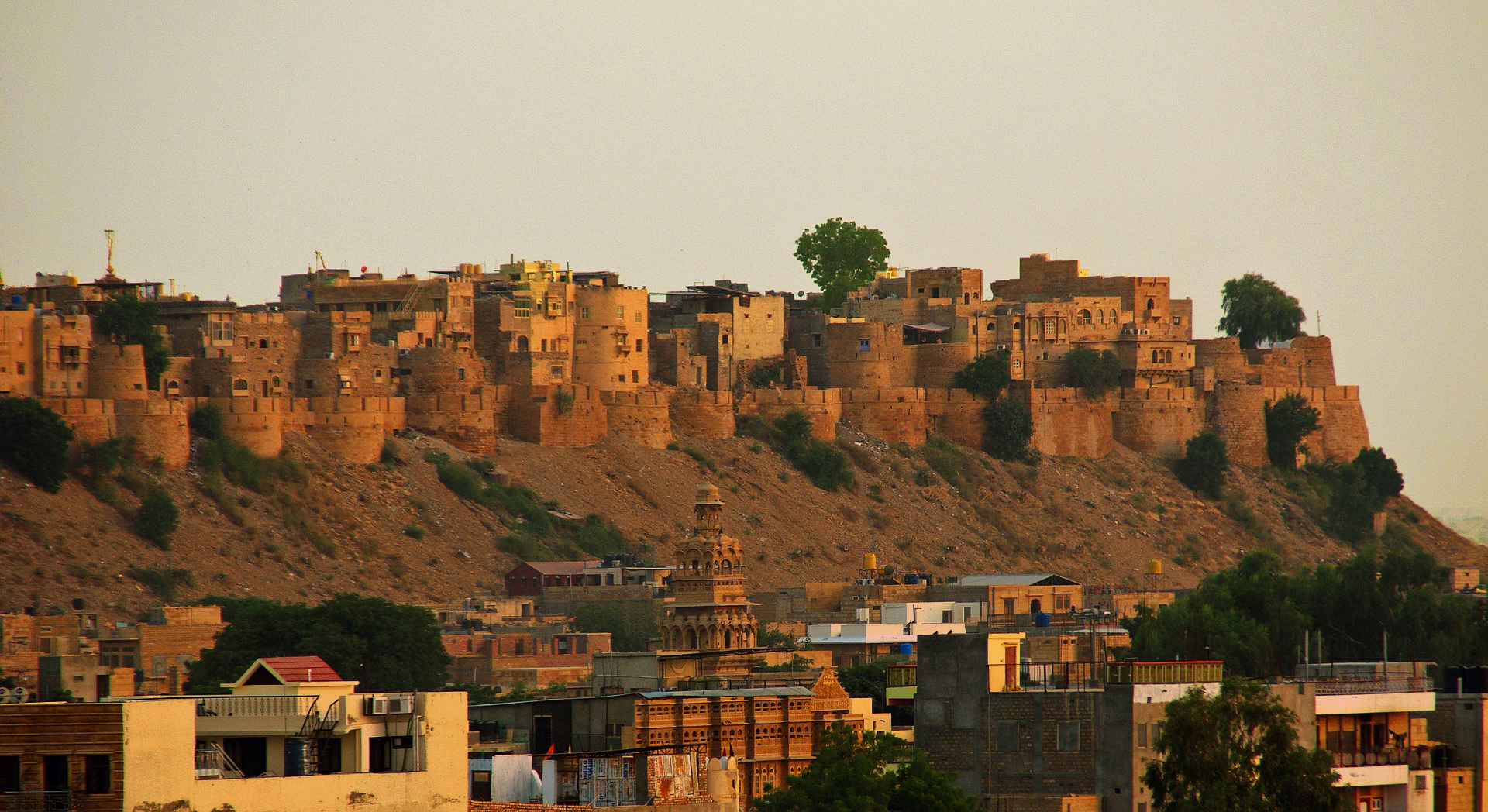 Views of houses in Jaisalmer, India