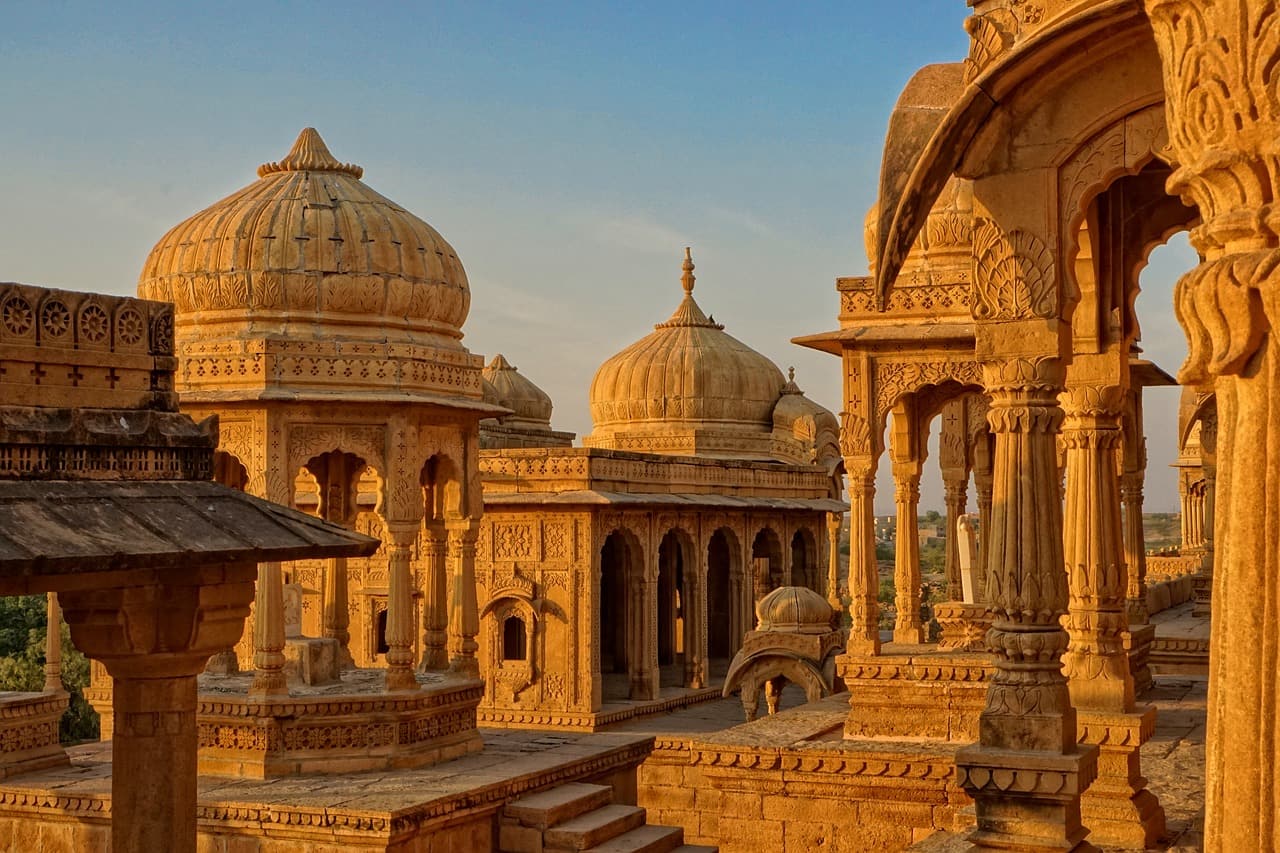 The domed cenotaphs of Bada Bagh in Jaisalmer