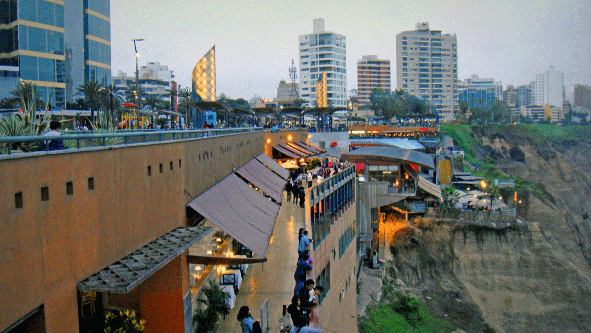Larcomar Shopping Center in Miraflores, Lima