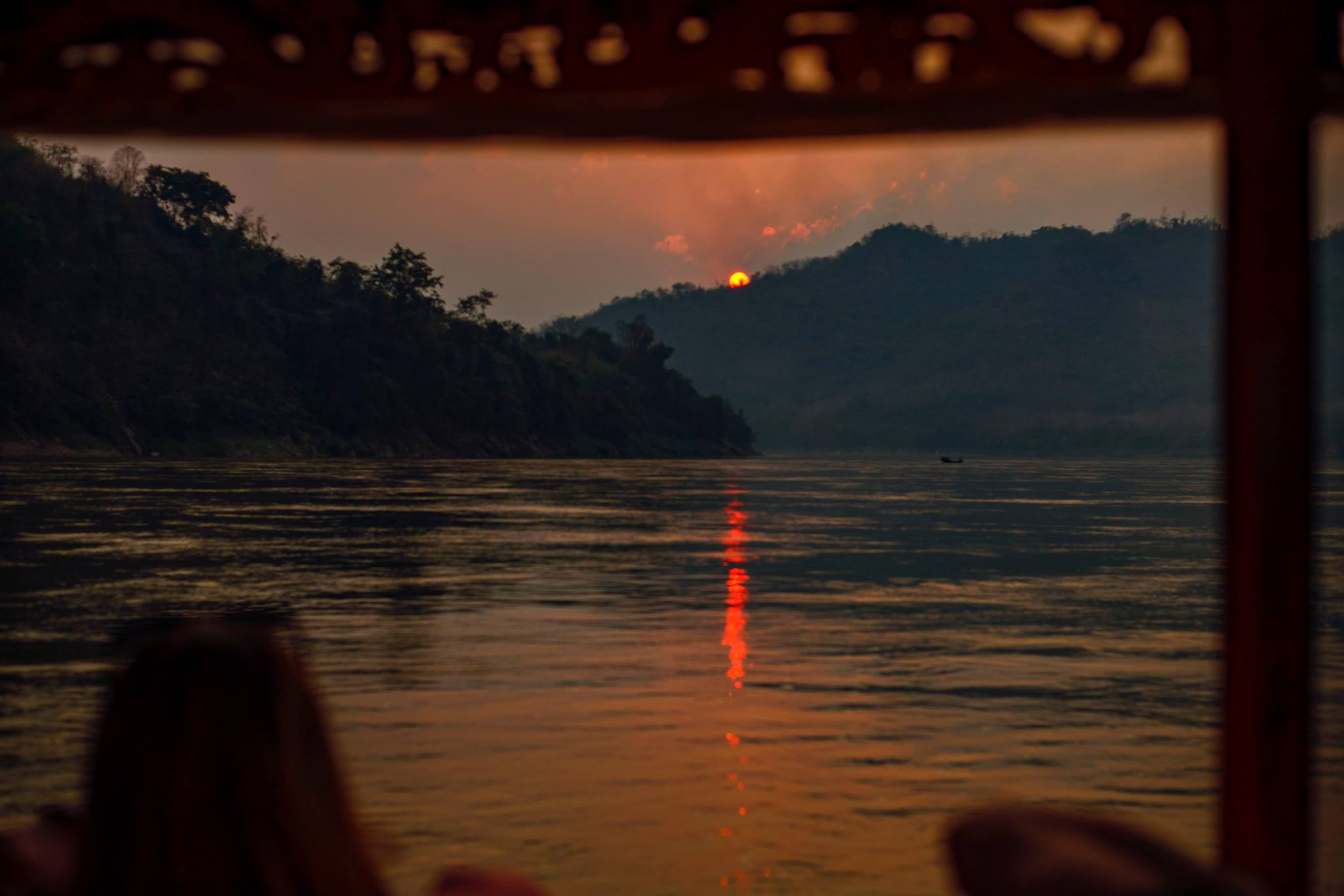 Sunset on the Mekong riverfront