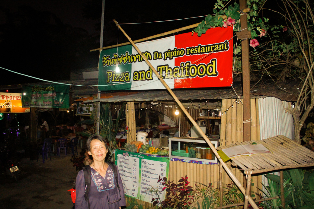 Pizza and Thai food stall in Khao Sok National Park