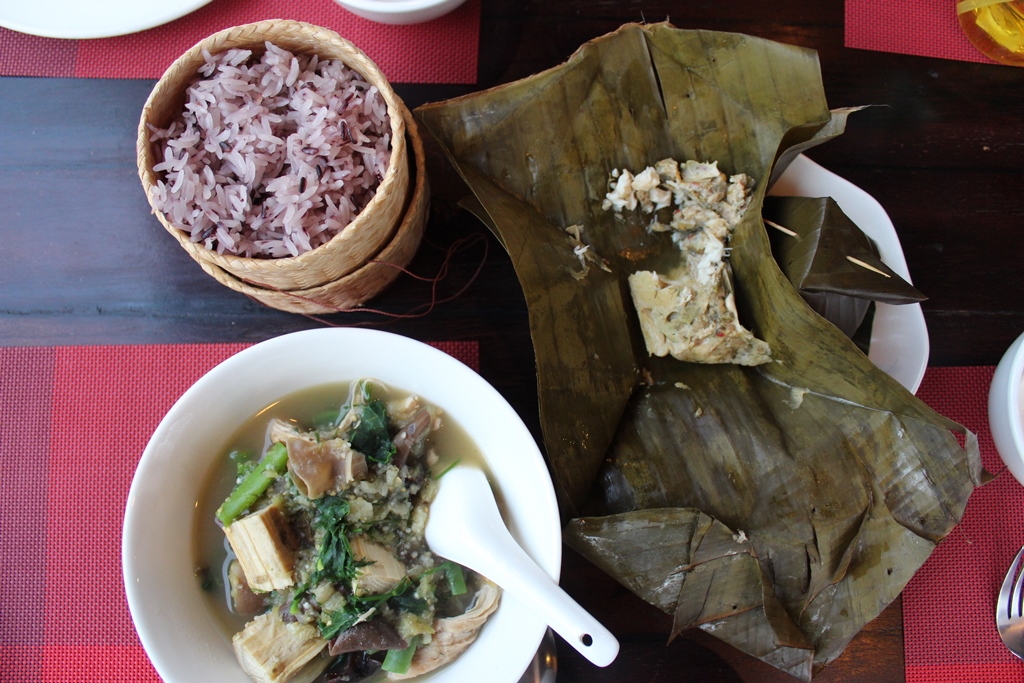 Dishes from Tamnak Lao Restaurant in Luang Prabang