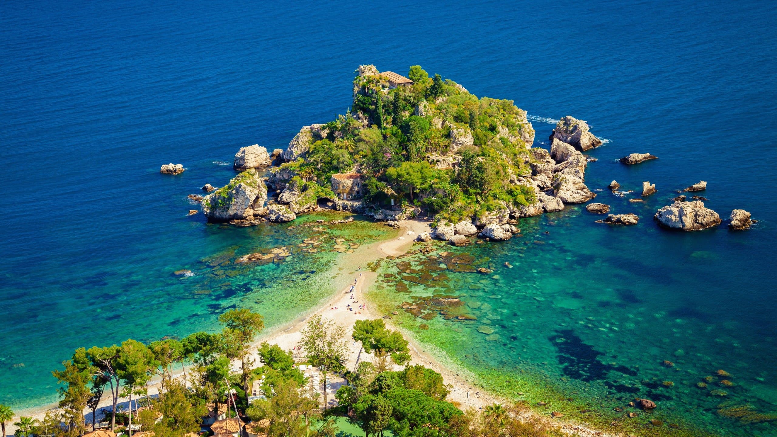 Birdseye view of Taormina