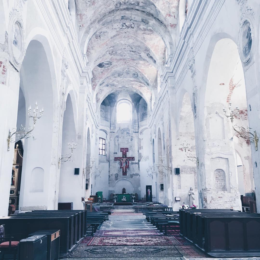 Quaint churches in Vilnius, Lithuania