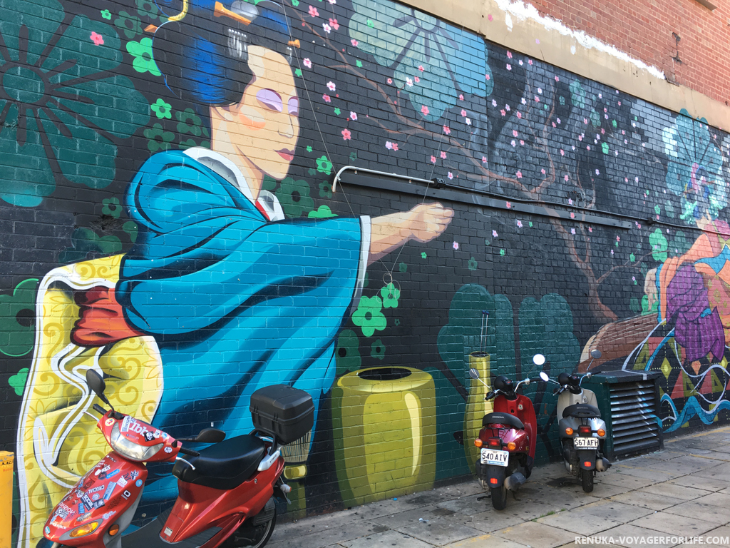 Vivid street art in Adelaide