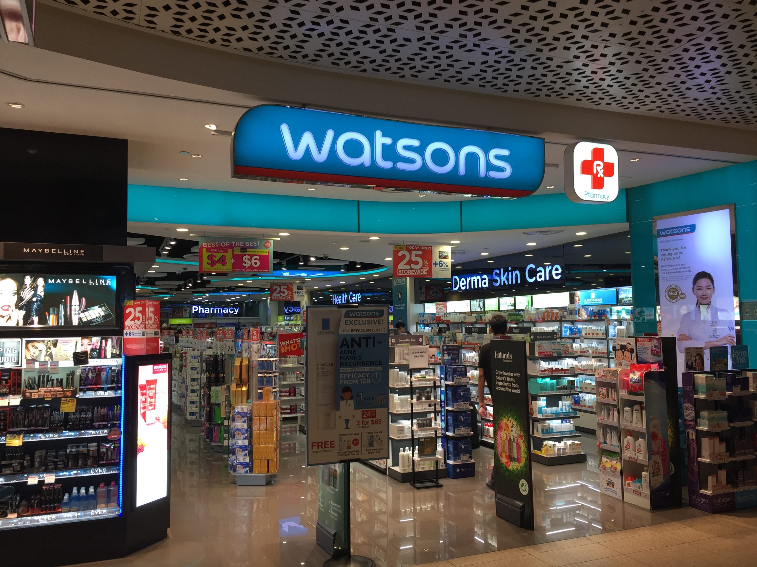 Pharmacy section at Watson's