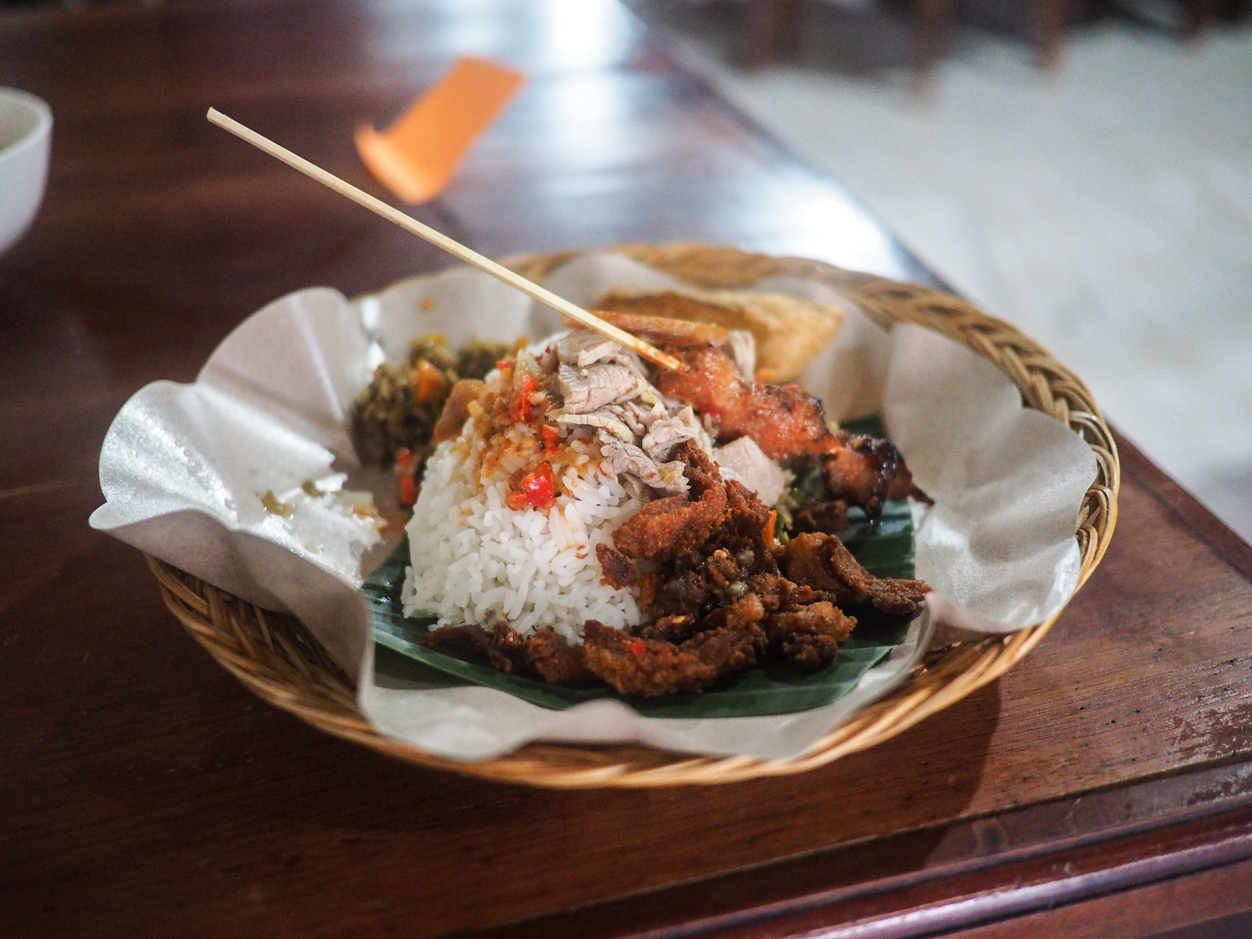 Babi Guling Pak Malen food in Bali
