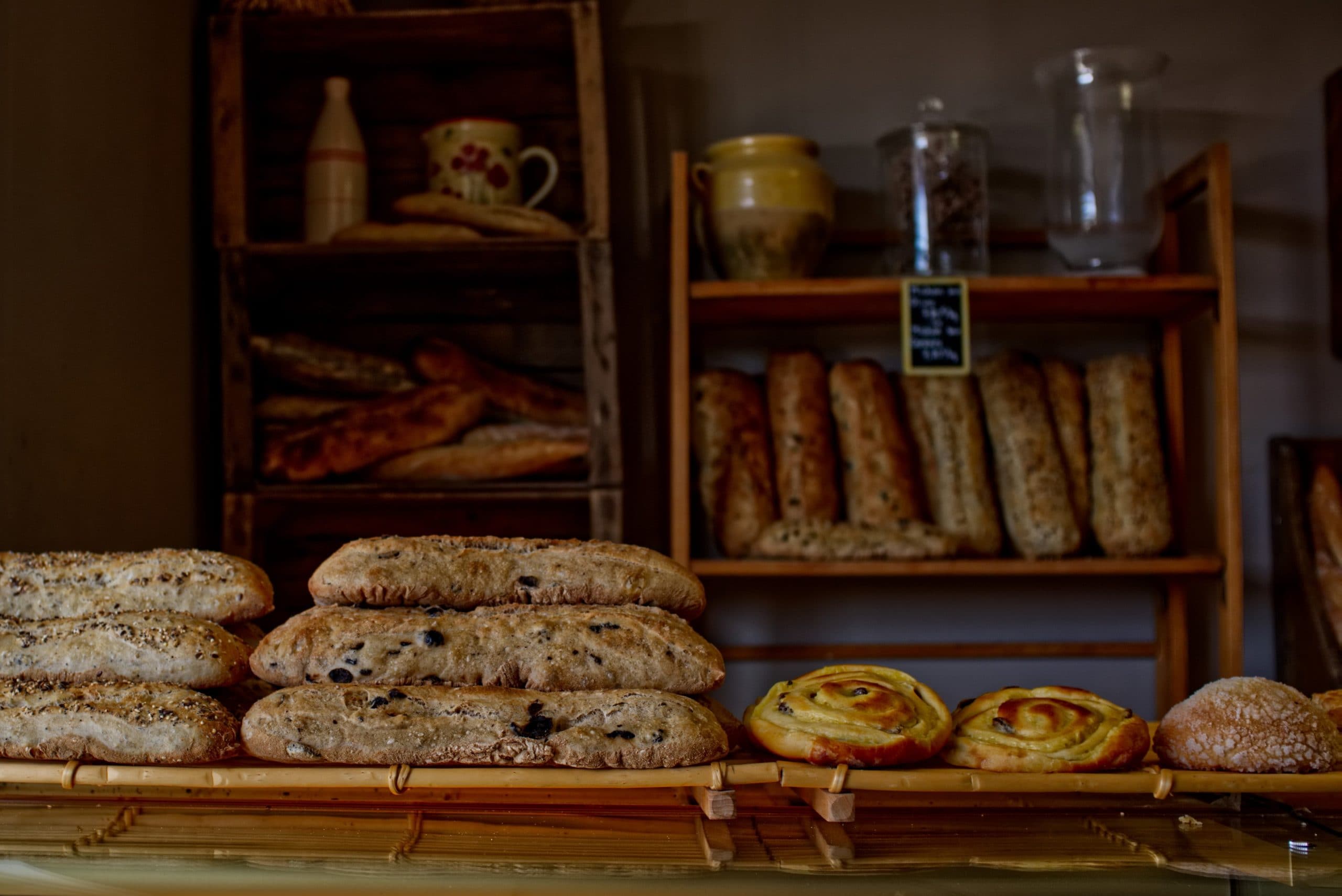Baguettes in a Parisian bakery