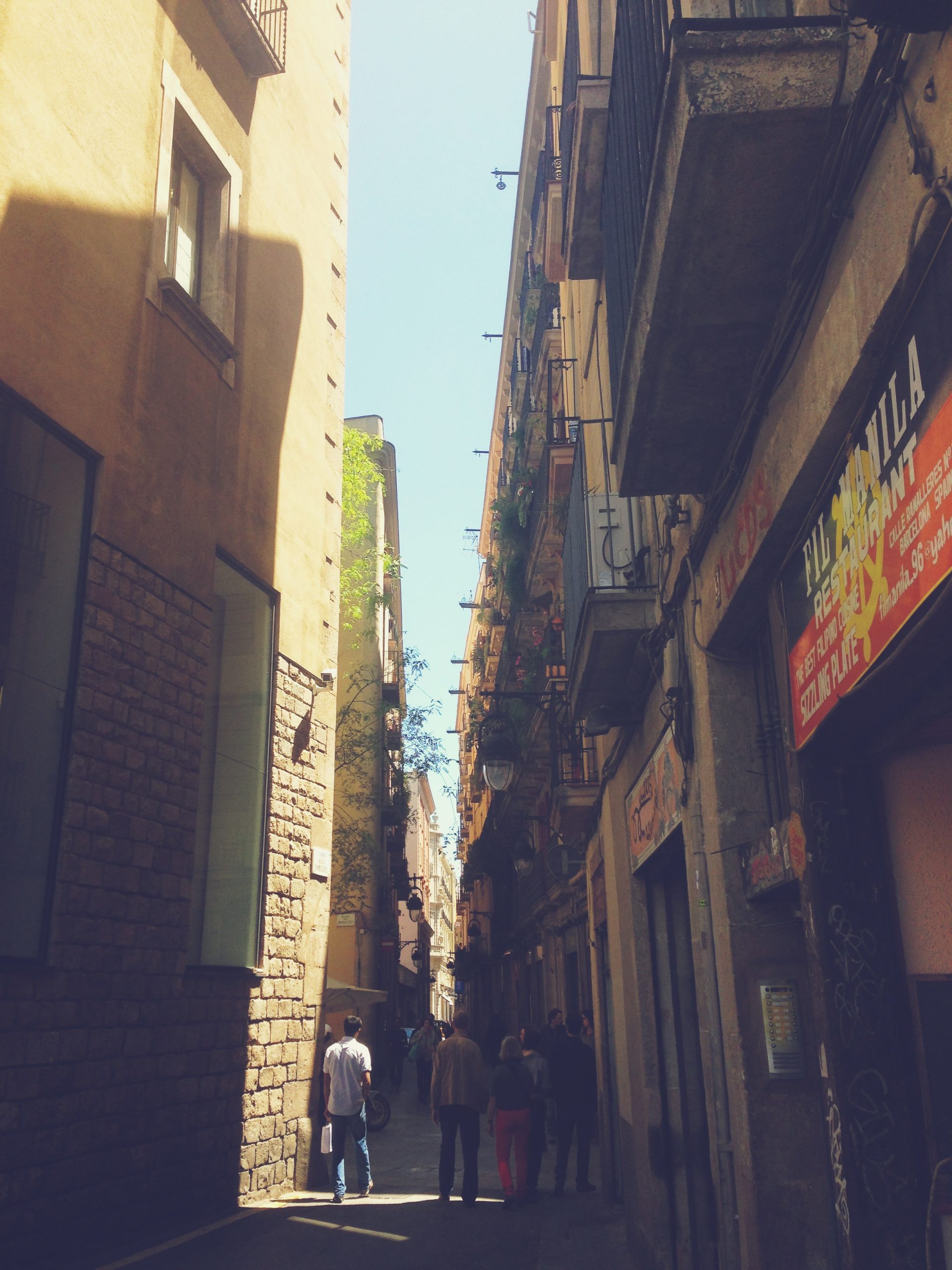 Tiny alleys in Barcelona