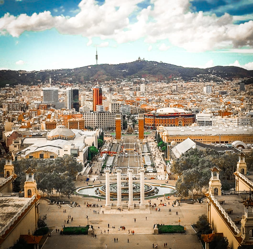 View of Plaça d'Espanya (MNAC)