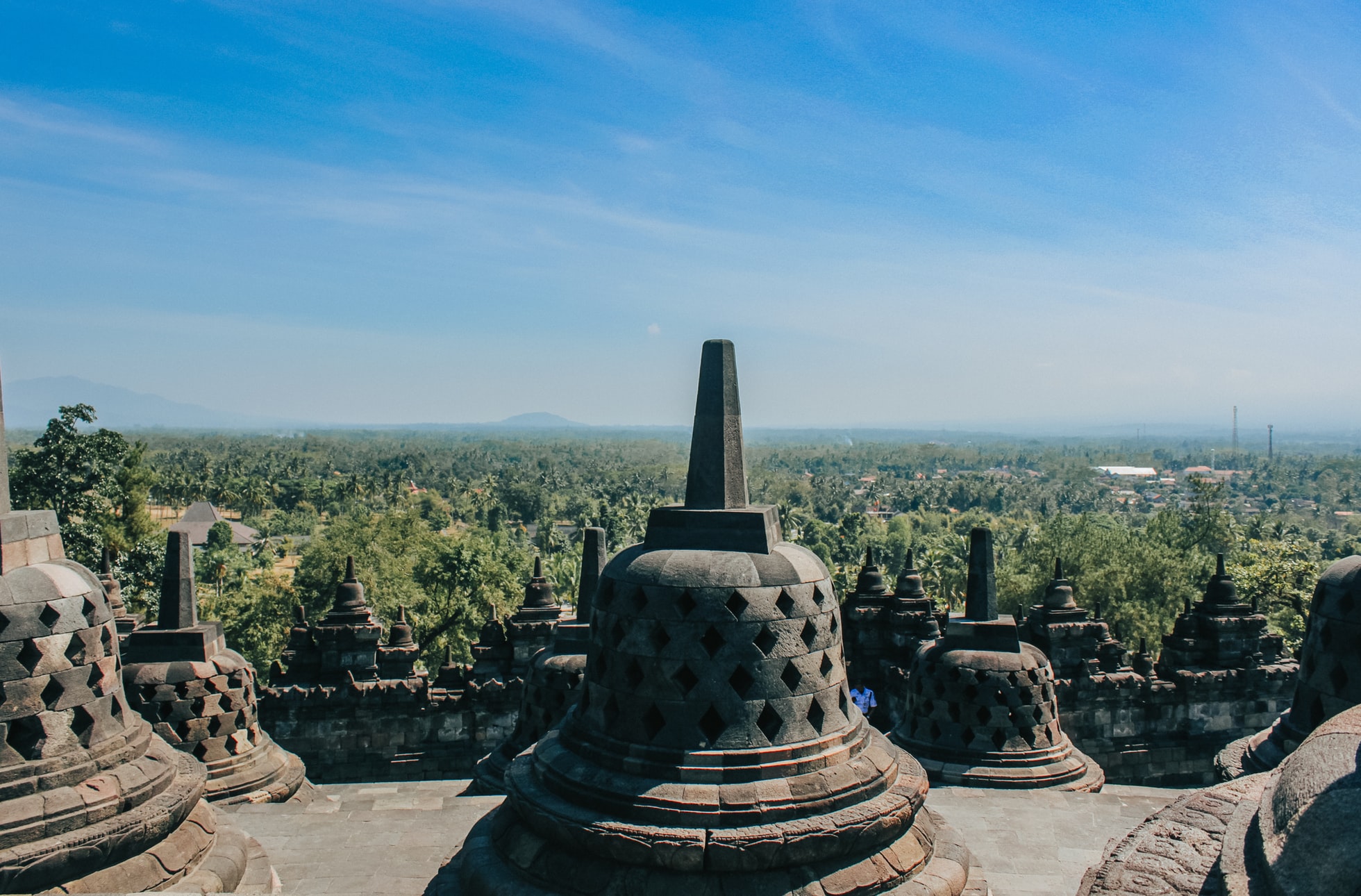 temple overlooking forest