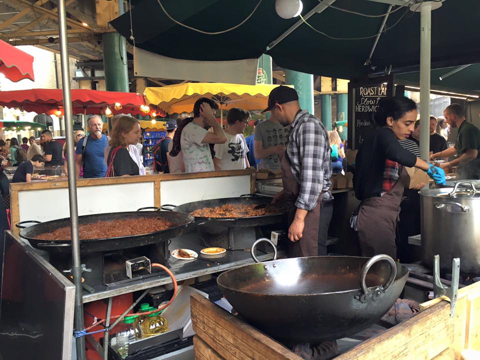 Food stall in Borough Market, London