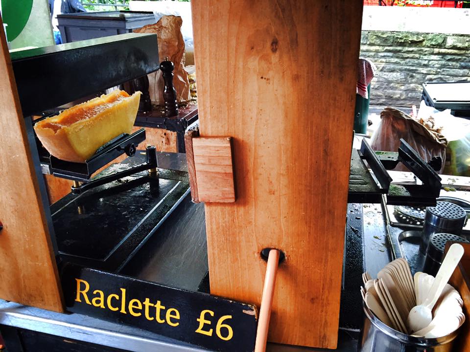 Raclette stall in Borough Market, London