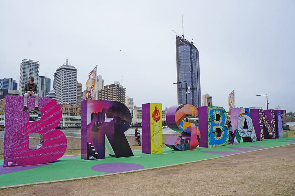 Brisbane sign at the South Bank