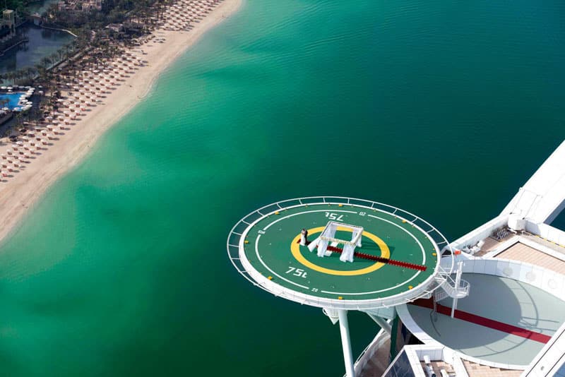 Wedding on the Burj Al Arab helipad