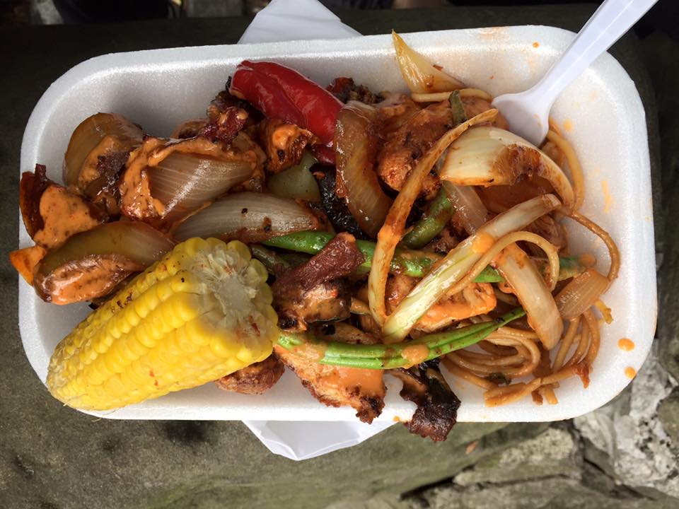 Peruvian spicy stir-fried noodles from Camden Market, London