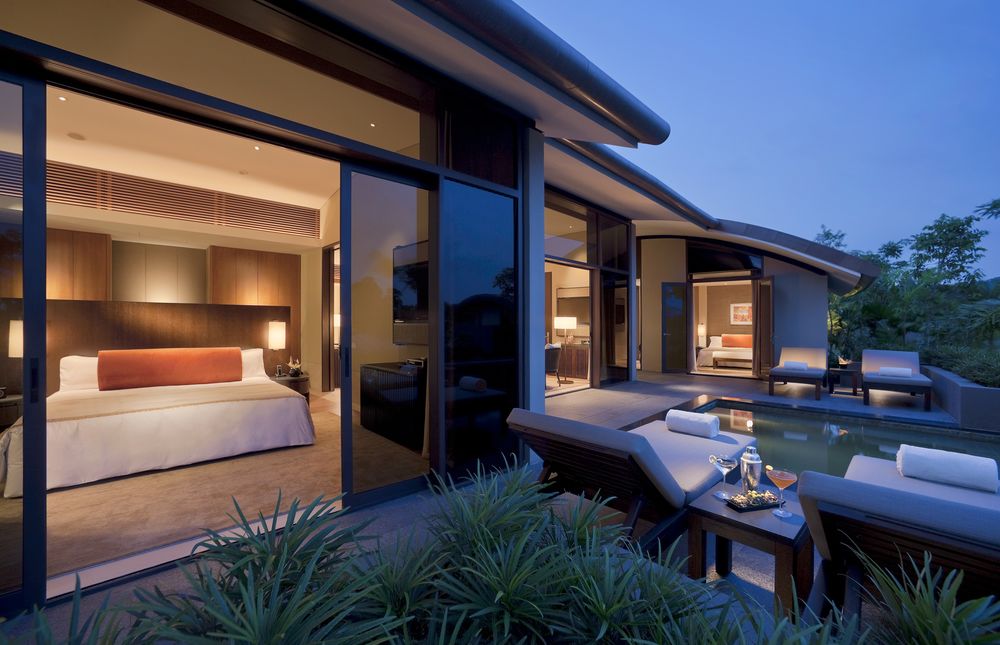 Room terrace at Capella Singapore