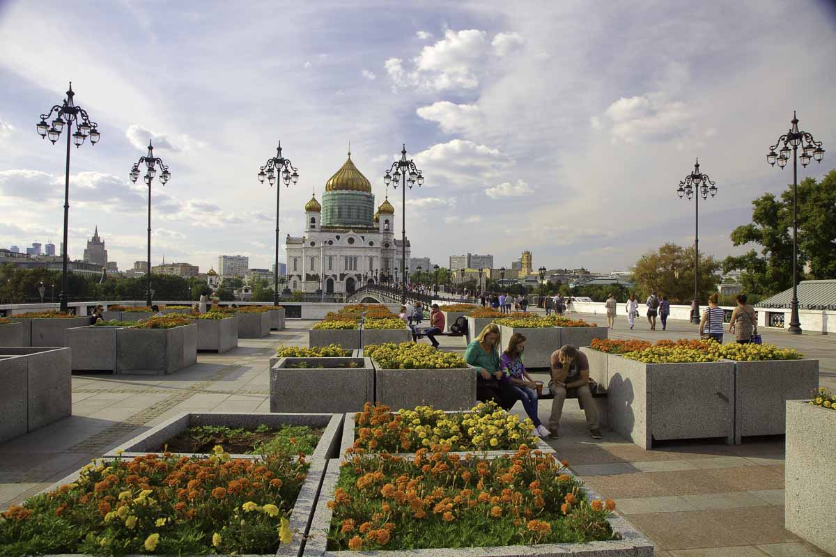 View of the Christ the Savior Cathedral from the former Red October Chocolate Factory 