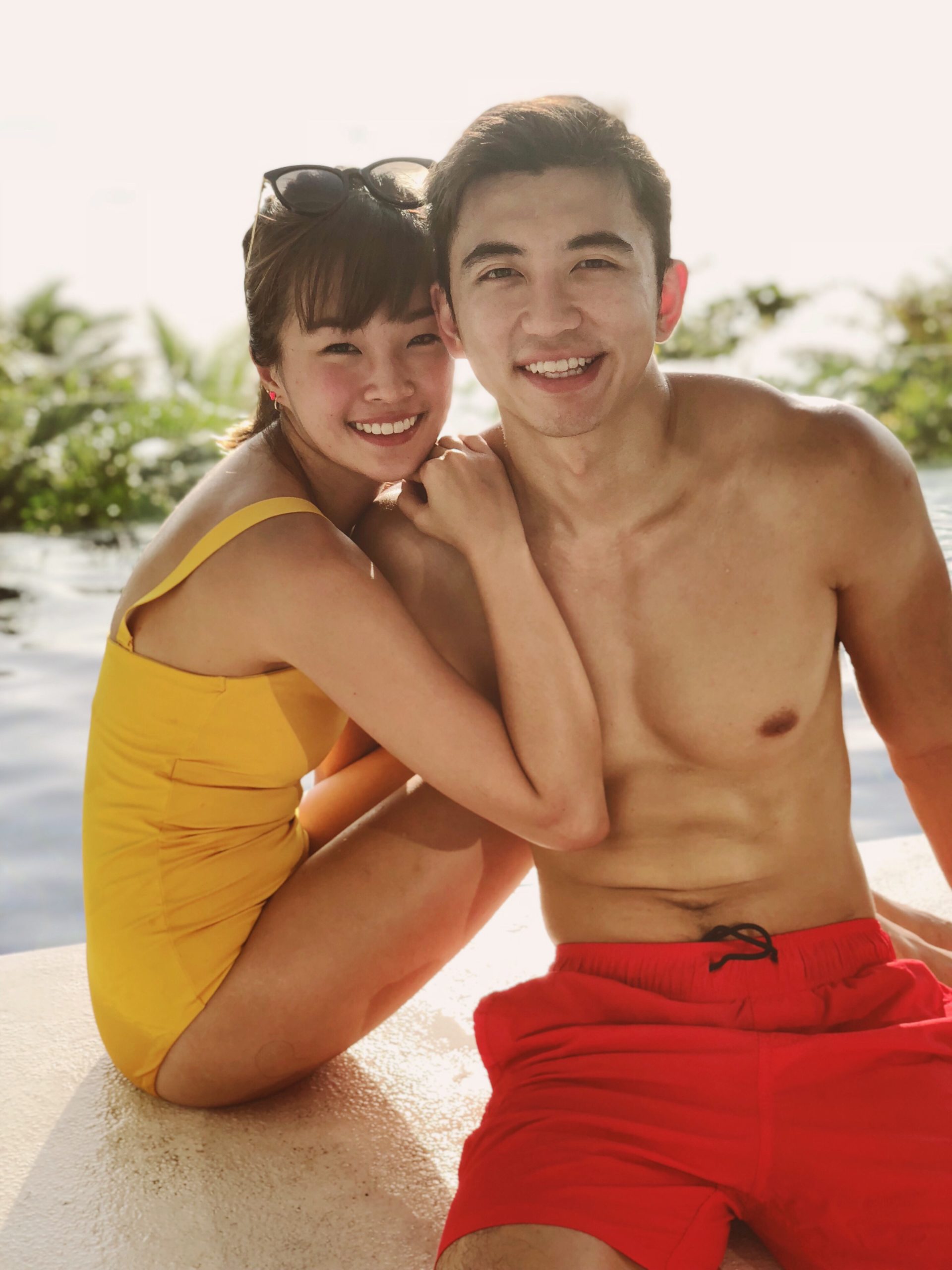 Together by the pool