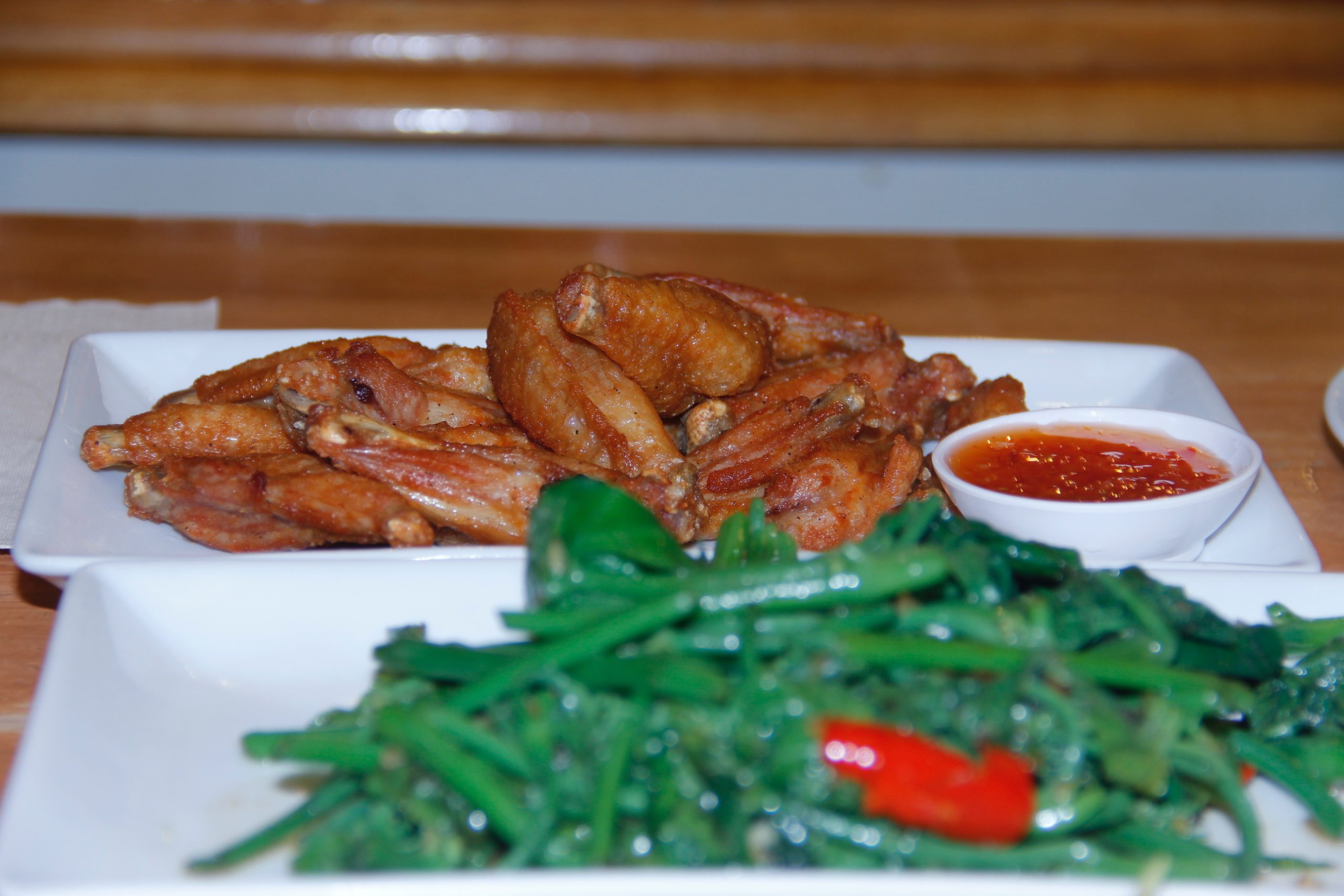 Fried chicken wings in Bangkok