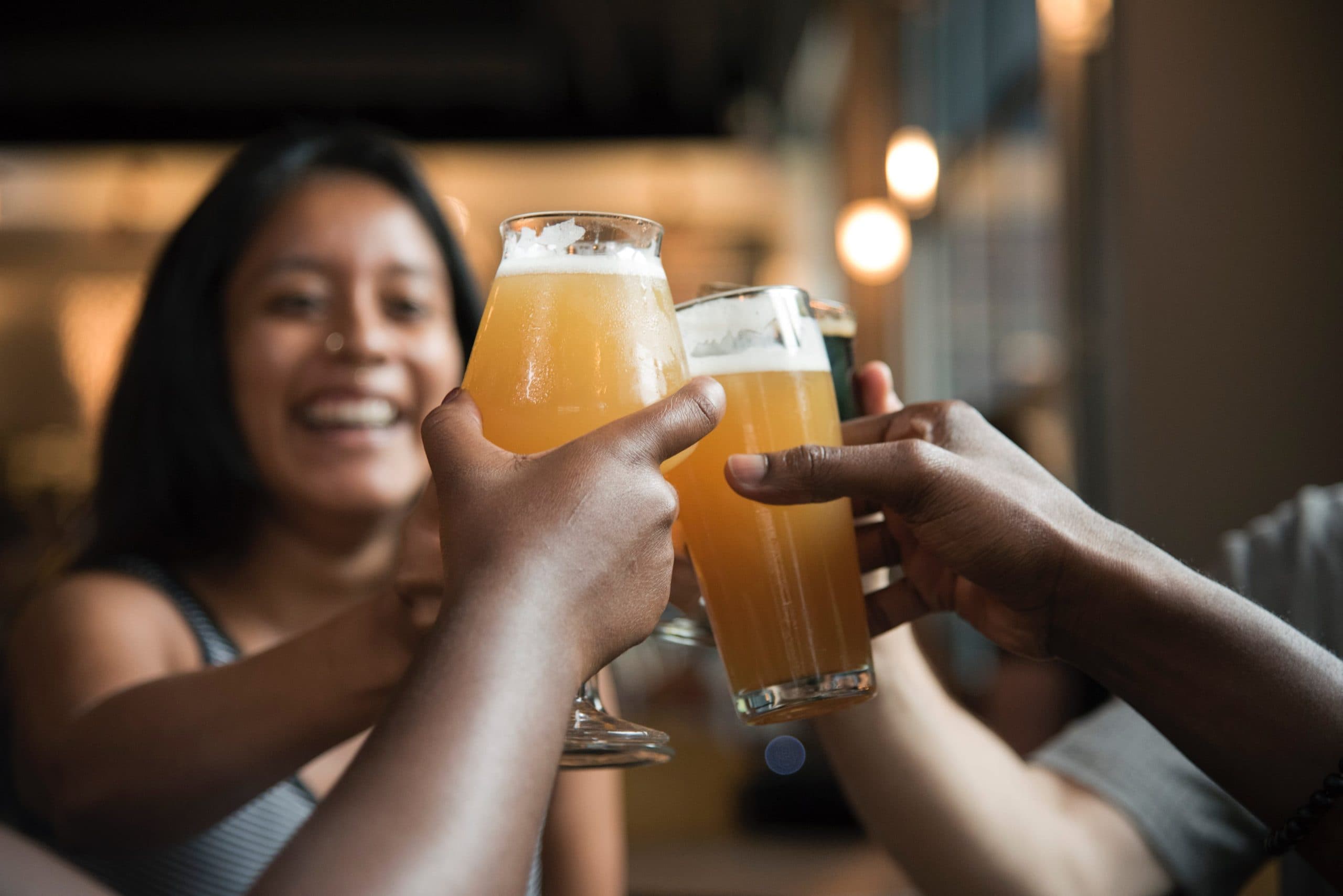 friends drinking beer together