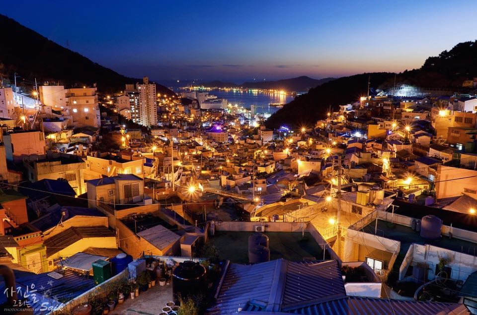 Night view of Gamcheon Culture Village
