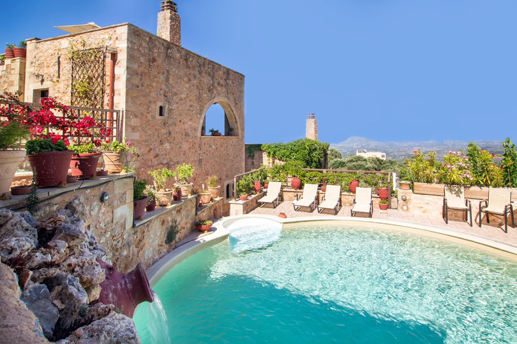 Pool at Samonas Traditional Villas, Apokoronas in Greece