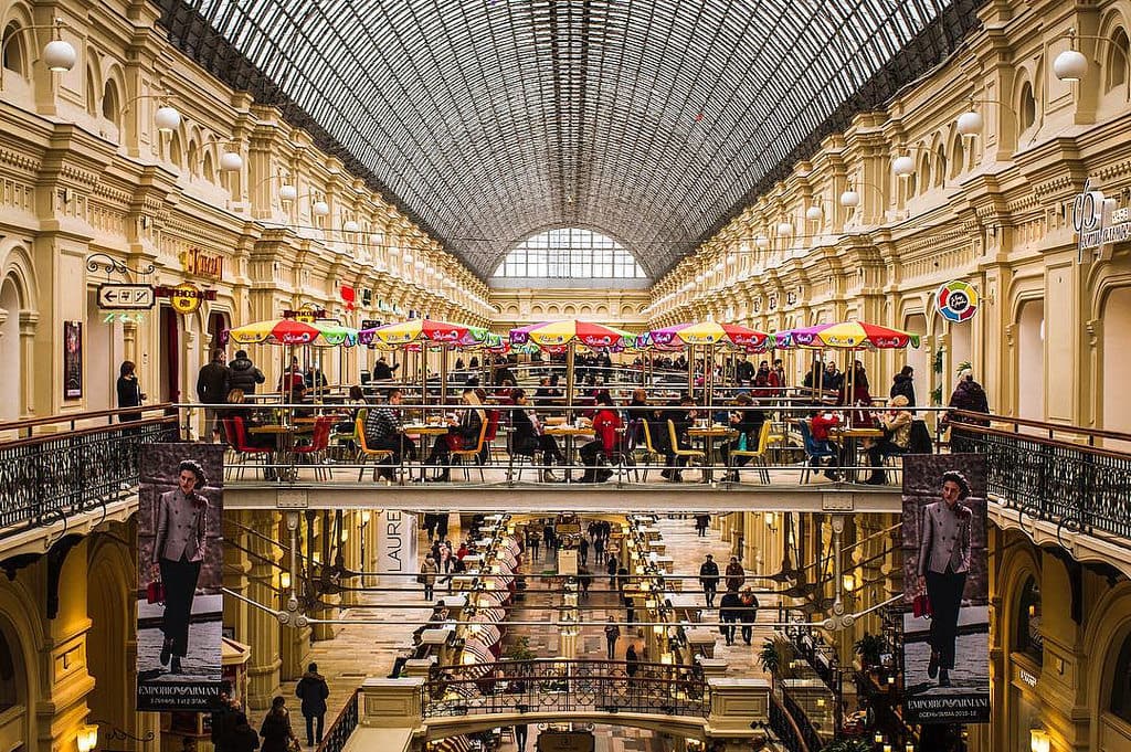 Interior of GUM Shopping Mall, Moscow