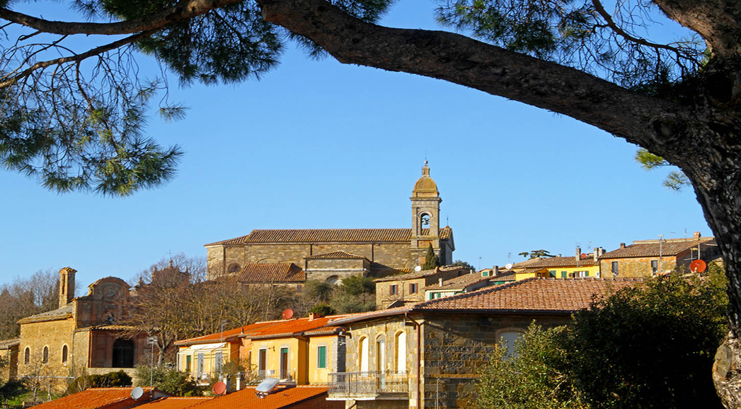 The ancient hilltop town of Montalcino