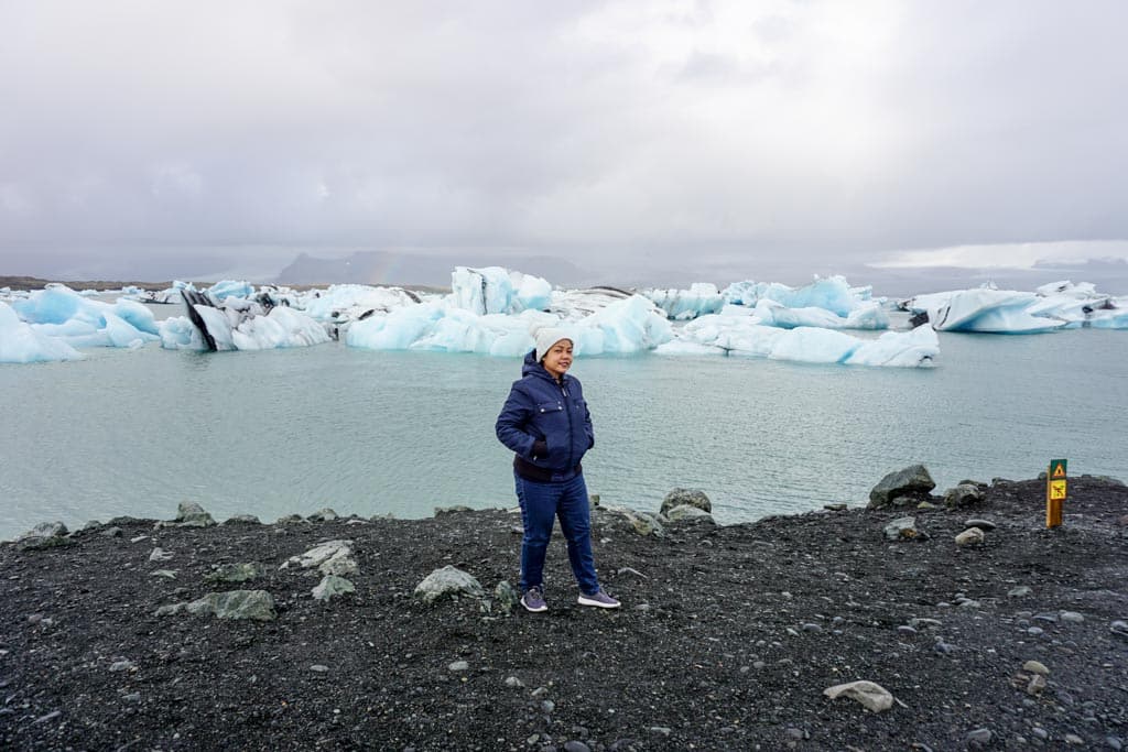 Icy blue glaciers at Jokulsarlon