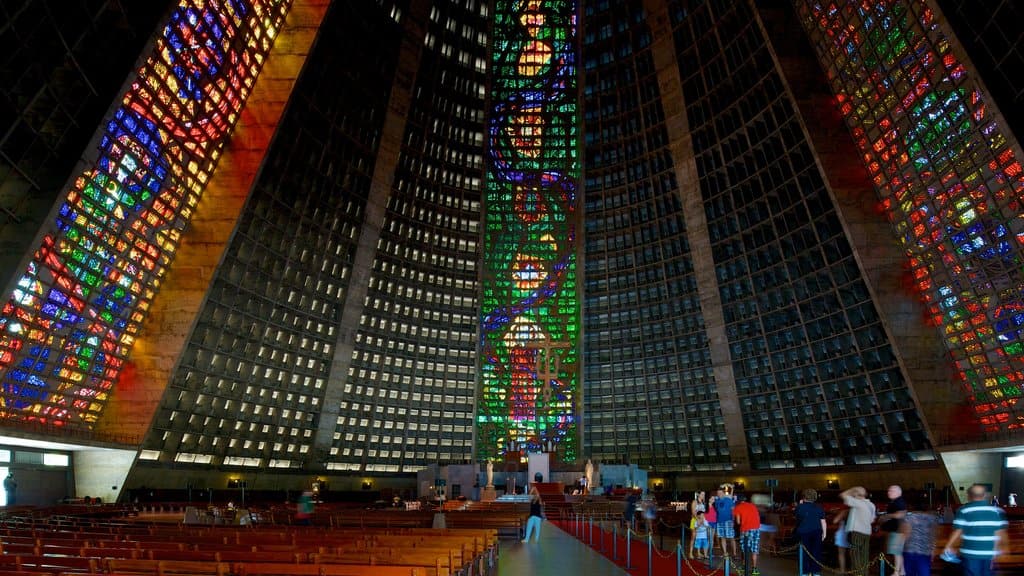 Interior of Metropolitan Cathedral in Rio de Janeiro