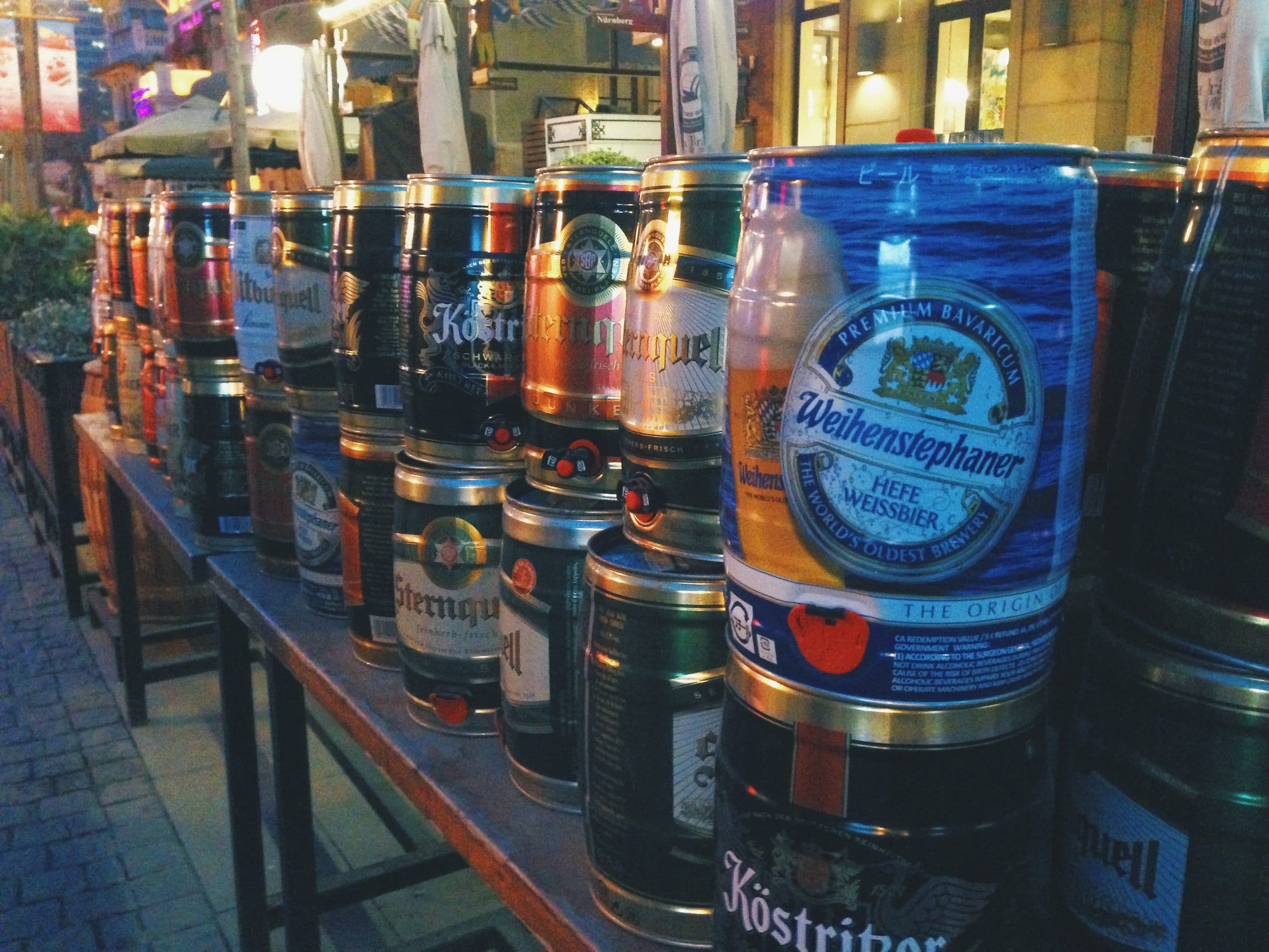 Craft beers on Italian Style Street
