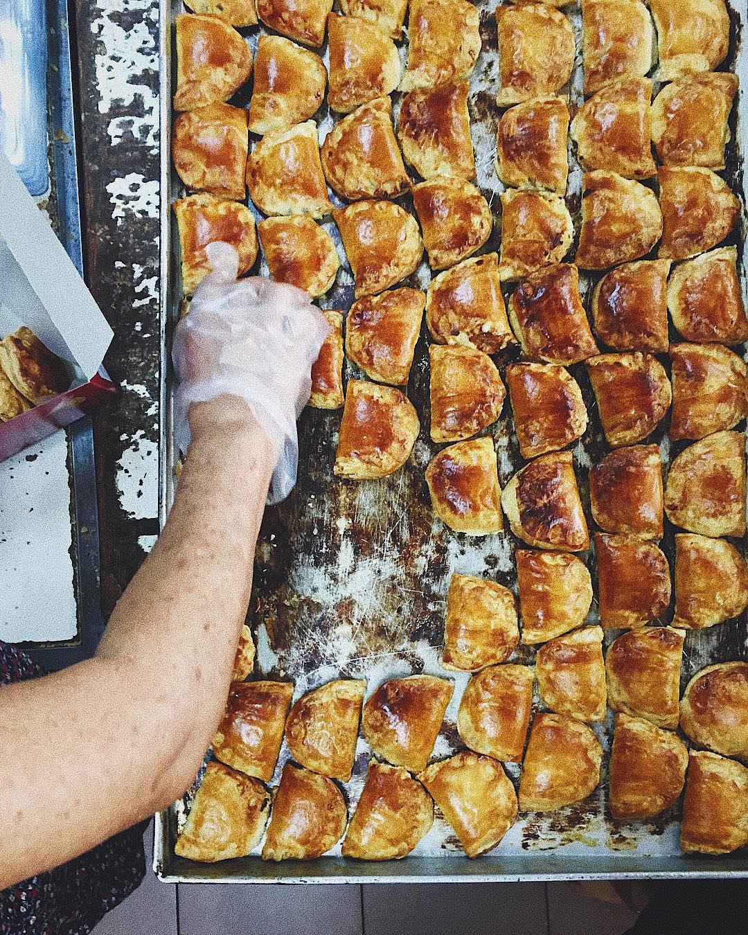 Freshly baked kaya puffs at Sin Eng Heong