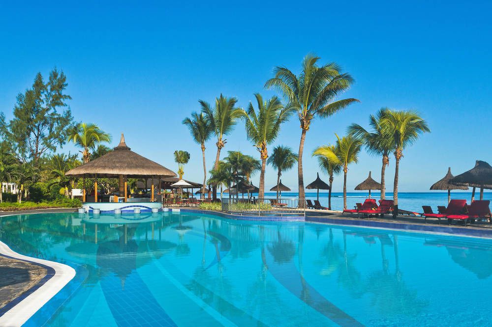 Poolside at Le Méridien Ile Maurice Resort in Mauritius