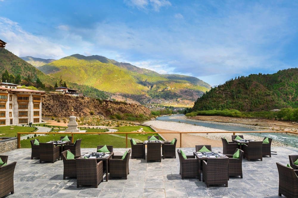 Outdoor area at Le Meridien Paro in Bhutan