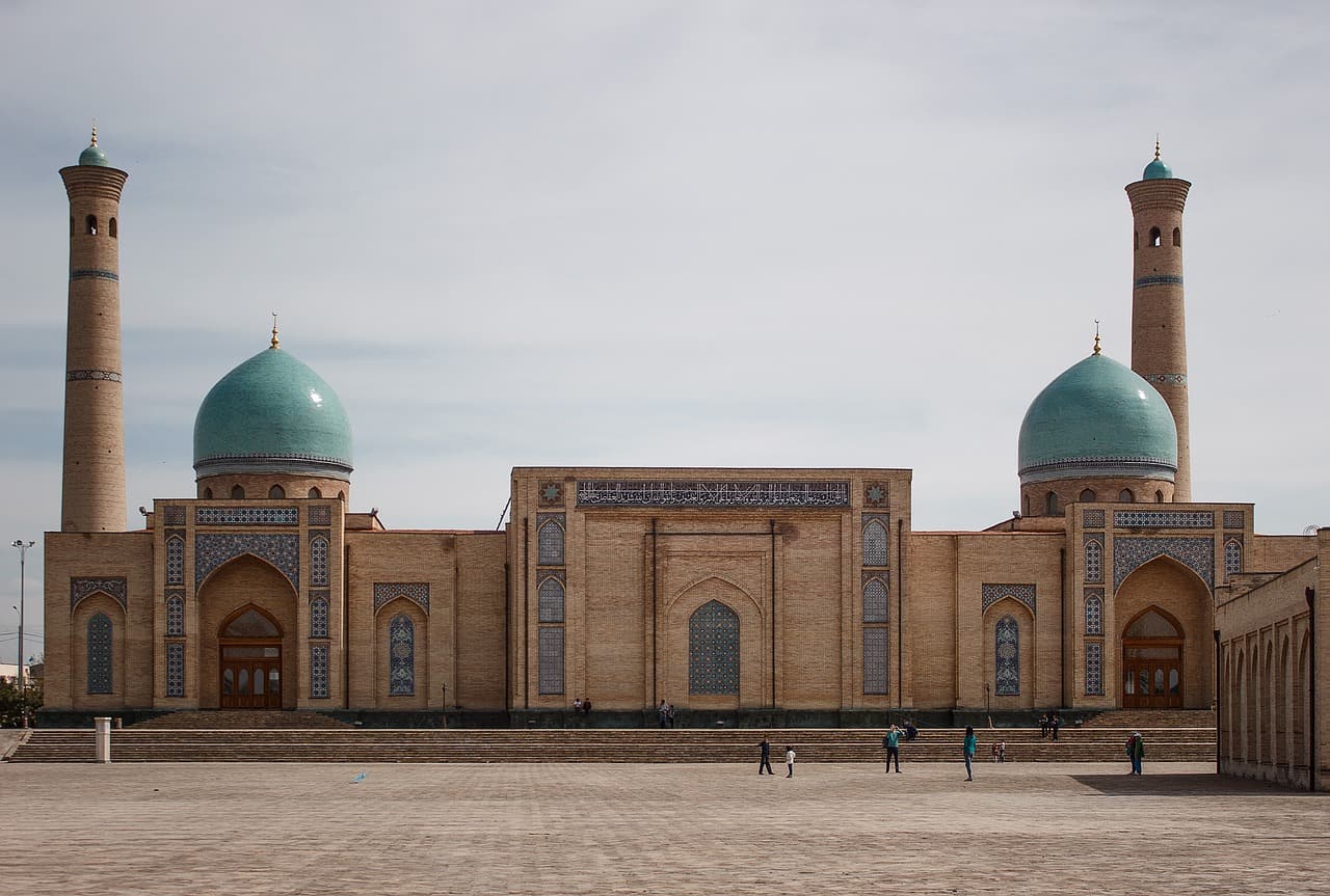 mosque with blue dome