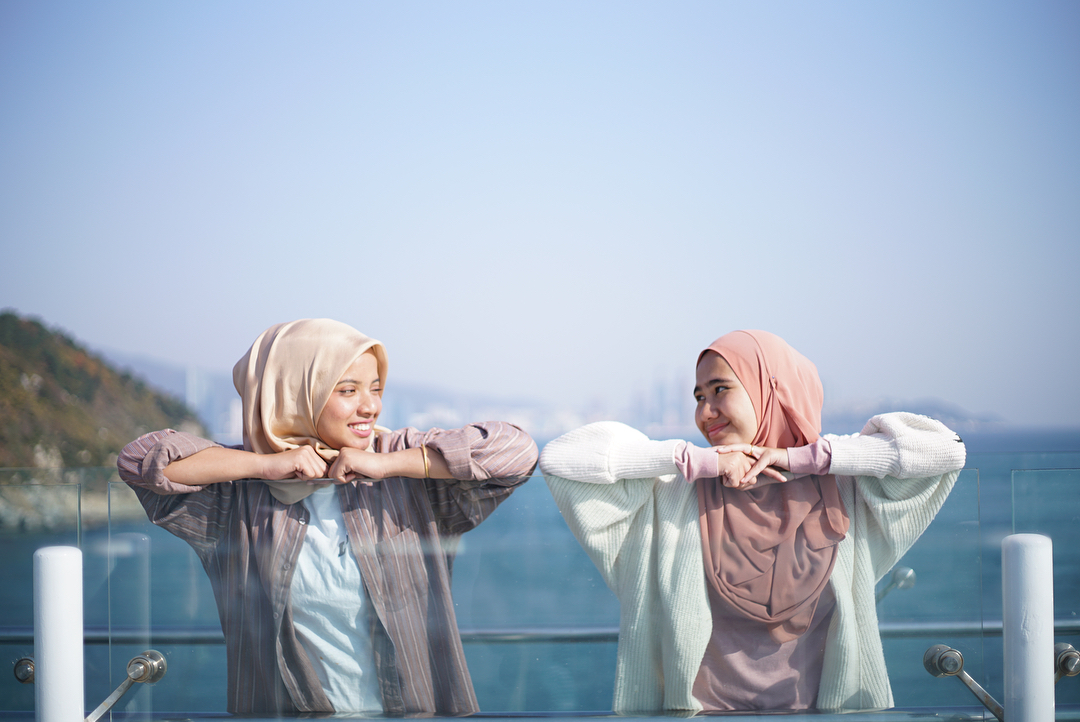 Posing on Oryukdo Skywalk