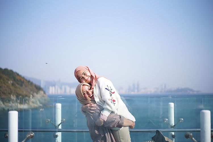 Photos together on Oryukdo Skywalk