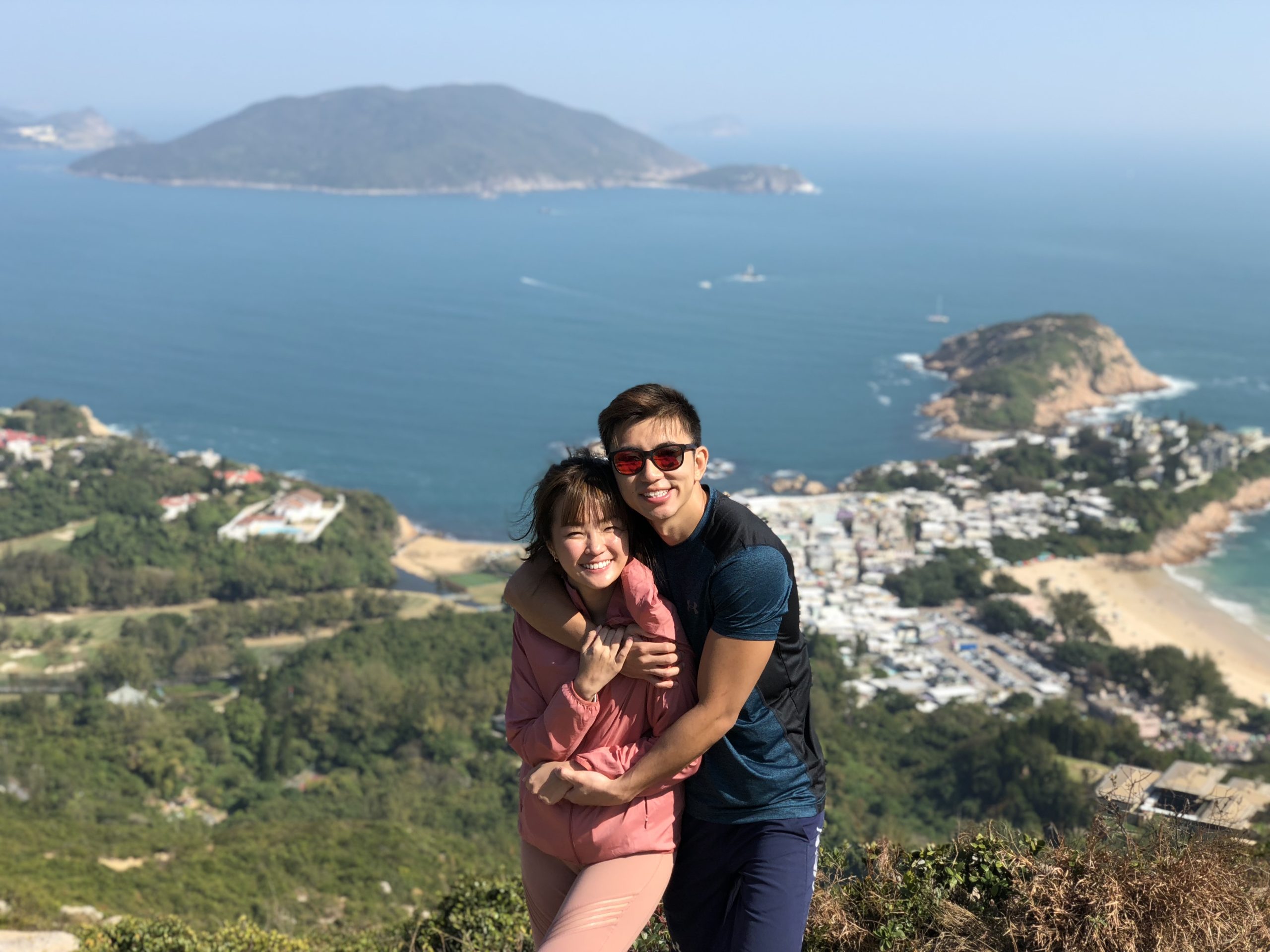 Selfie together in front of the sea