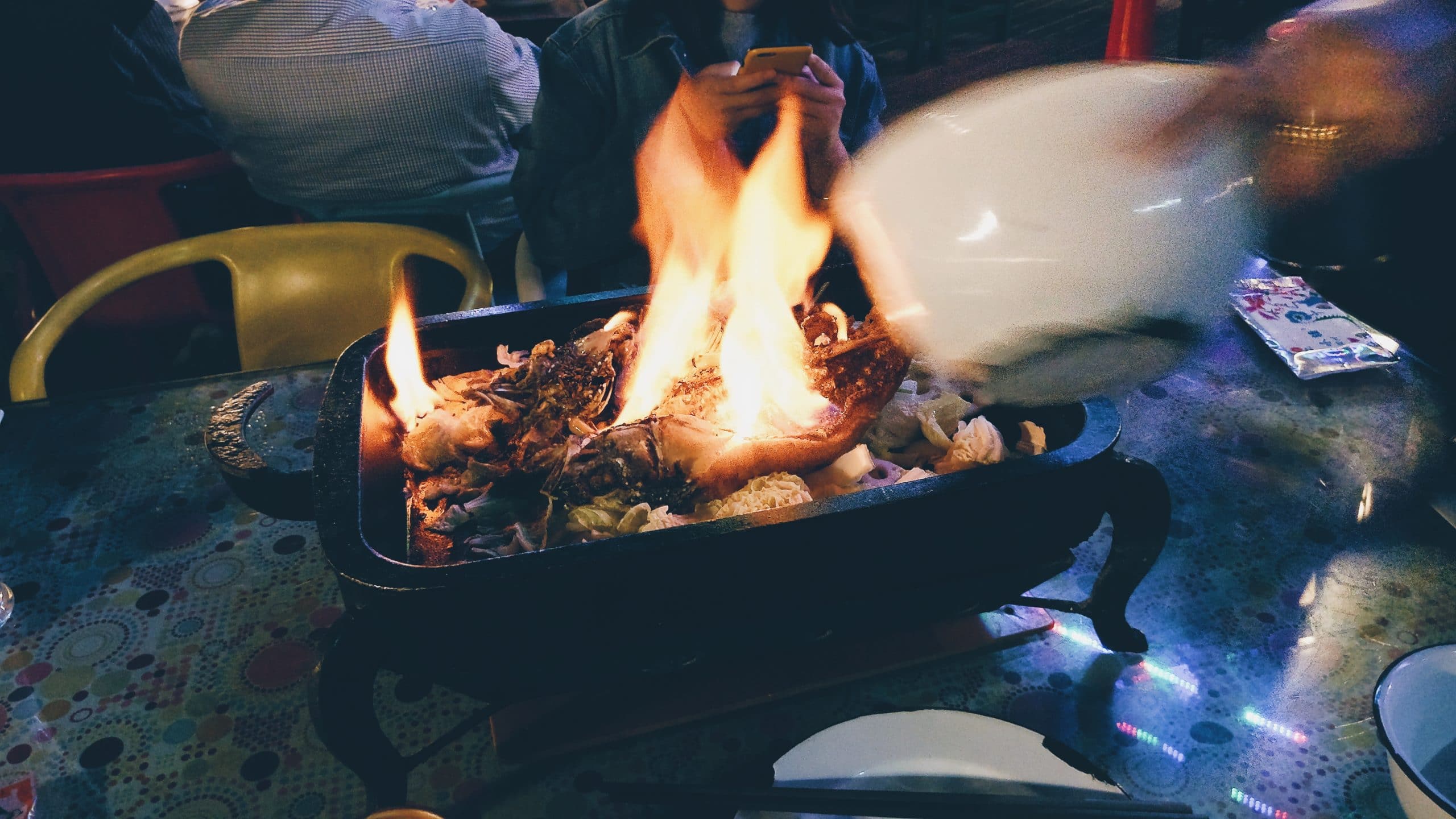 Outdoor Fire Fish & Wharf in Wetland Park